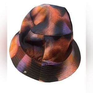 Fabletics Y2K 90’s unisex orange/purple  Reversible Bucket Hat Size OS